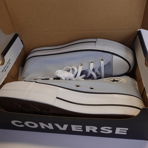 Women's Converse Chuck Taylor All Star Lift High Top Canvas Light Blue Size 9 - Picture 6 of 14
